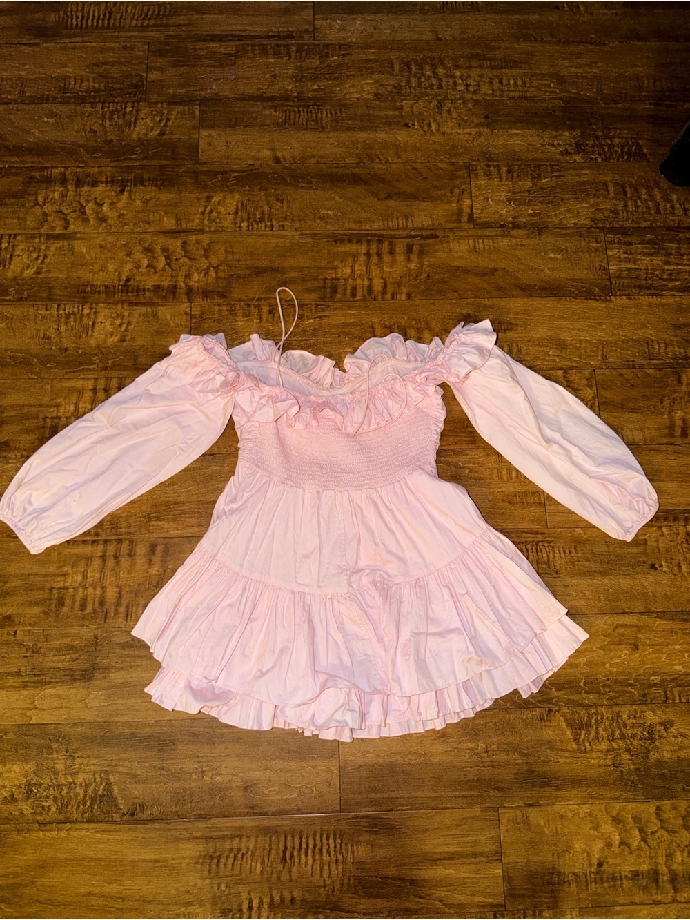 loveshackfancy zennia dress | baby pink mini summer dress - Picture 3 of 7